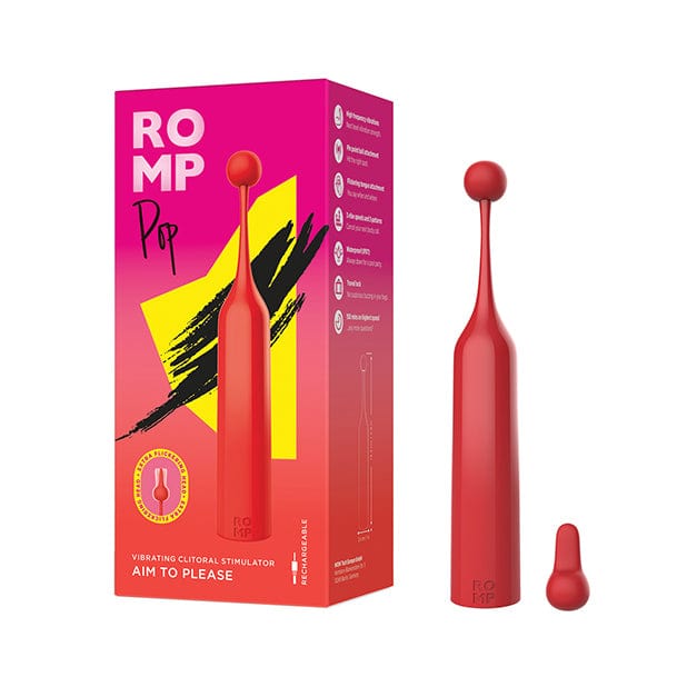 Romp - Pop Vibrating Clit Massager Pinpoint Vibrator (Red) RM1016 Durio.sg