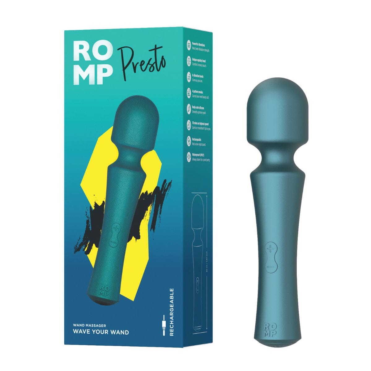 Romp - Presto Wand Massager (Blue) RM1028 Durio.sg