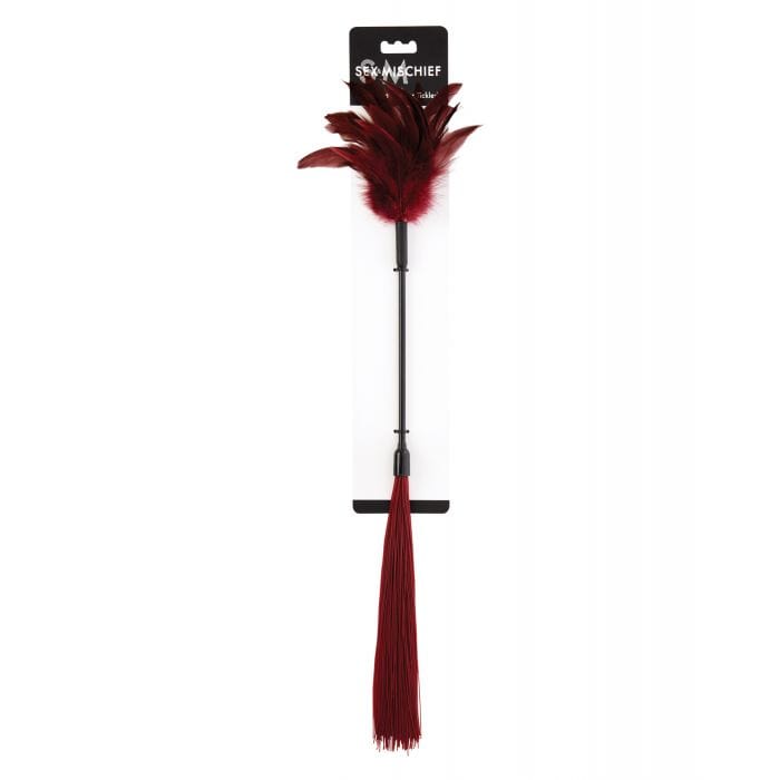 S&M - Sex and Mischief Enchanted Feather Tickler (Burgundy) SM1056 Durio.sg
