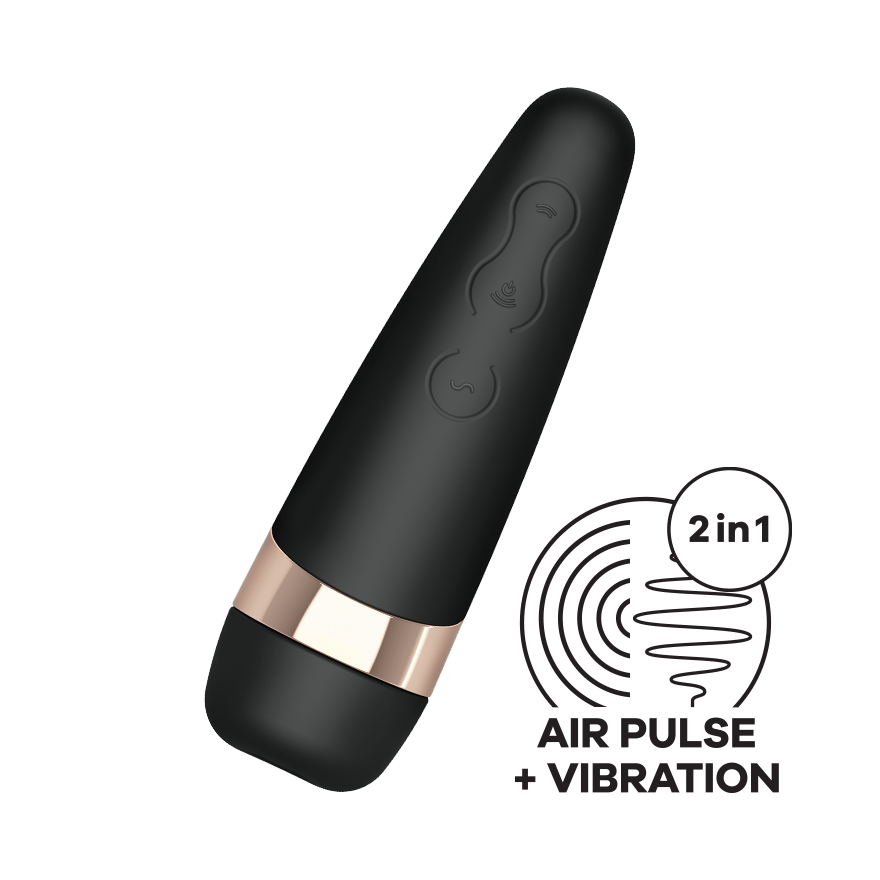 Satisfyer - Pro 3+ Air Pulse Vibration Clitoral Air Stimulator (Black) STF1049 Durio.sg