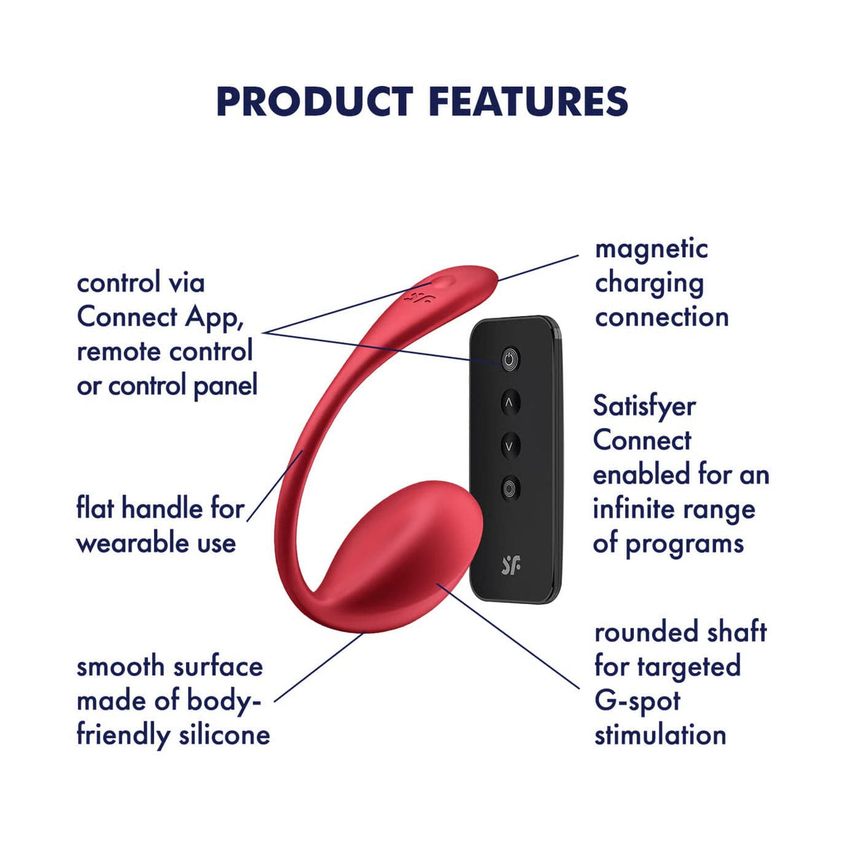 Satisfyer - Shiny Petal App-Controlled Wearable Egg Vibrator (Red) STF1302 Durio.sg