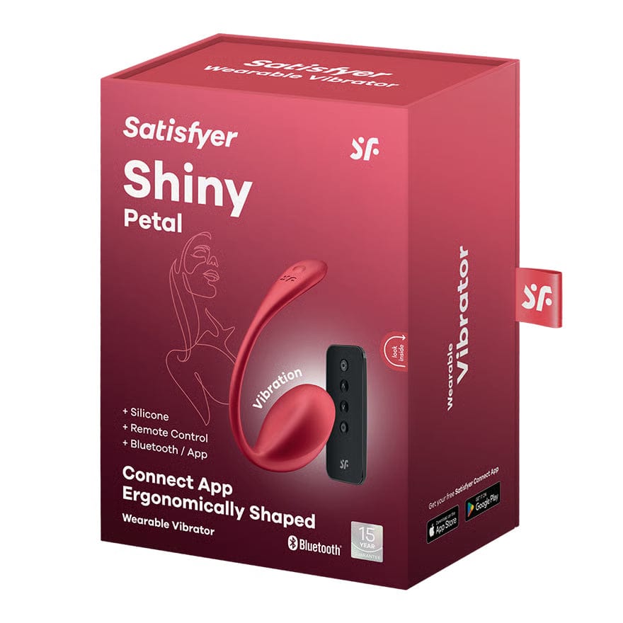 Satisfyer - Shiny Petal App-Controlled Wearable Egg Vibrator (Red) STF1302 Durio.sg