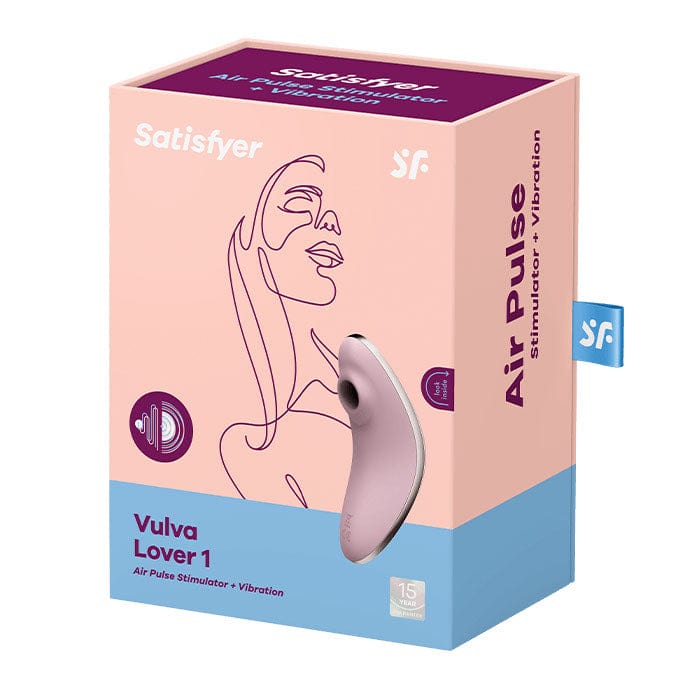 Satisfyer - Vulva Lover 1 Air Pulse Vibration Clitoral Stimulator (Violet) STF1287 Durio.sg