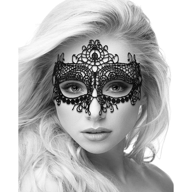 Shots - Ouch Black and White Lace Eye Mask Queen (Black) ST1066 Durio.sg