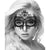 Shots - Ouch Black and White Lace Eye Mask Queen (Black) ST1066 CherryAffairs