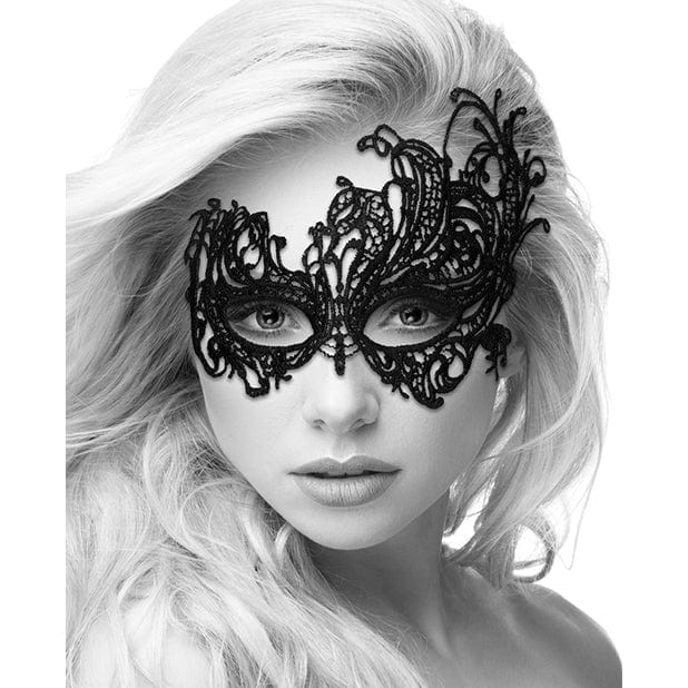 Shots - Ouch Black and White Lace Eye Mask Royal (Black) ST1067 Durio.sg