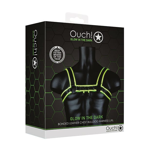 Shots - Ouch Chest Bulldog Harness Glow in the Dark ST1076 Durio.sg