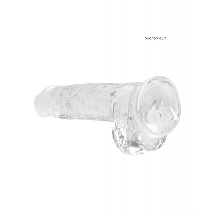 Shots - RealRock Crystal Clear Realistic Suction Dildo with Balls Durio.sg