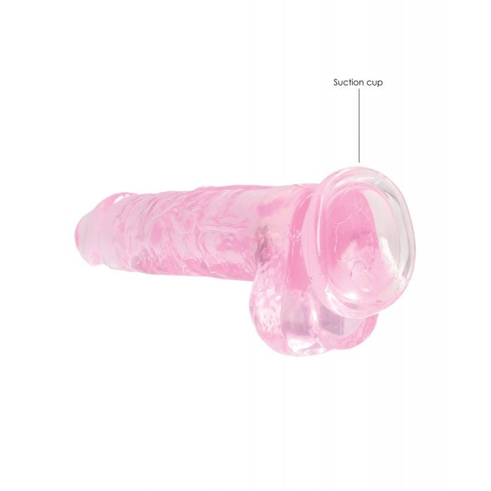 Shots - RealRock Crystal Clear Realistic Suction Dildo with Balls Durio.sg