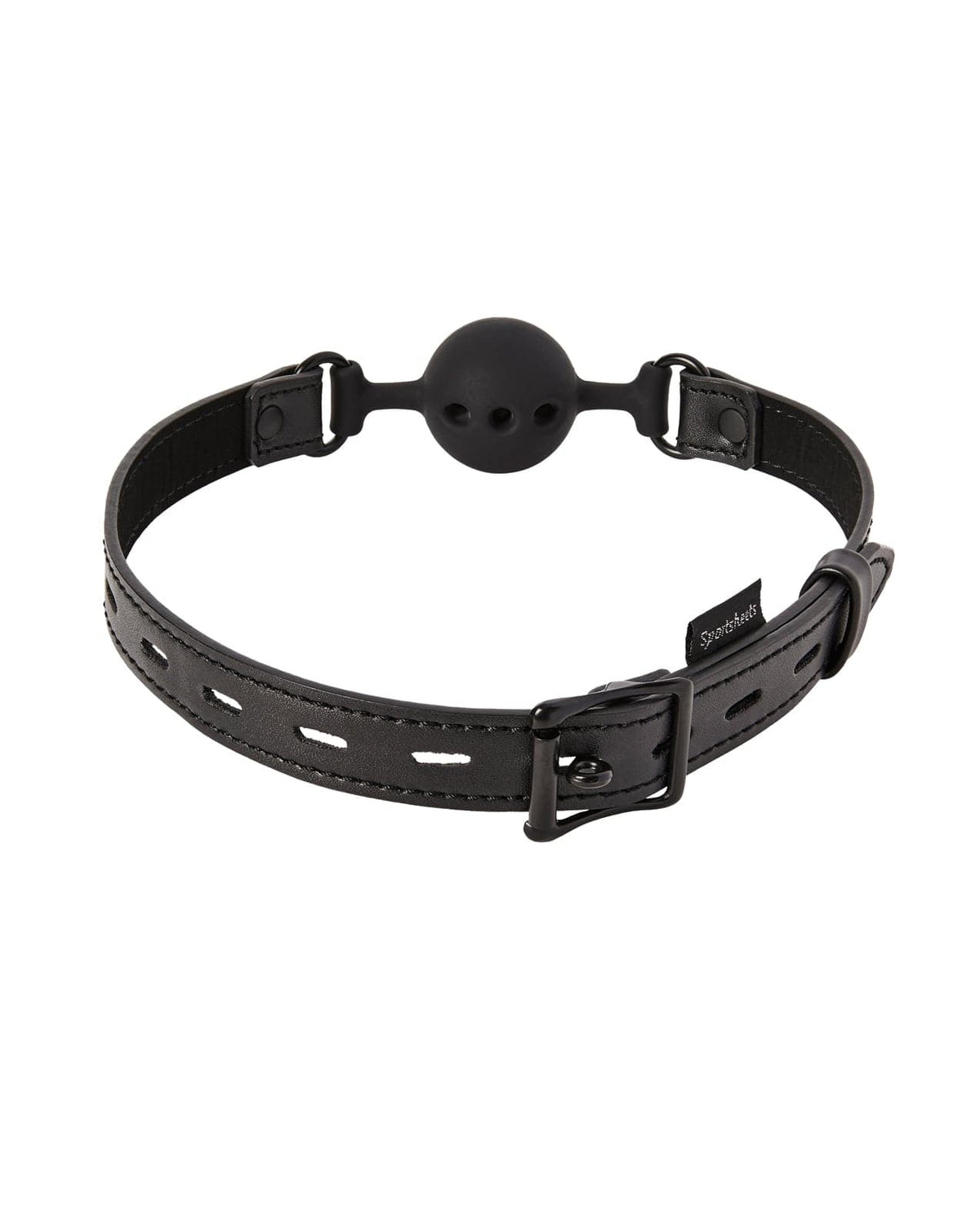 Sportsheets - Saffron Breathable Silicone Ball Gag (Black) SS1084 Durio.sg