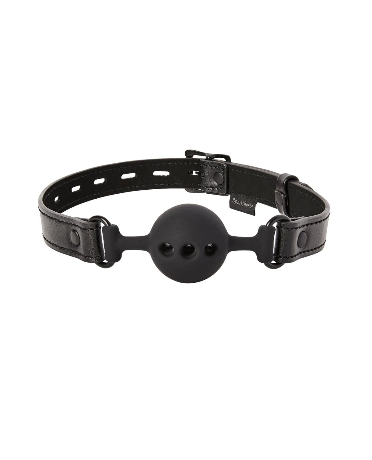Sportsheets - Saffron Breathable Silicone Ball Gag (Black) SS1084 Durio.sg