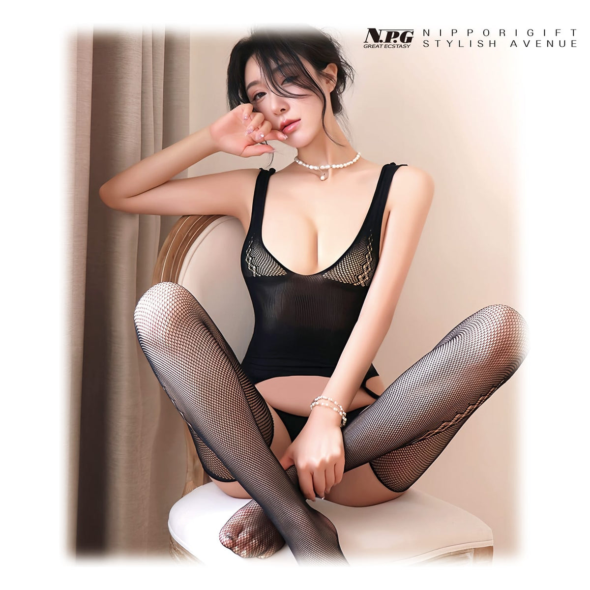 Stylish Avenue - Garter Bustier-Style Bodystocking SAV1002 Durio.sg