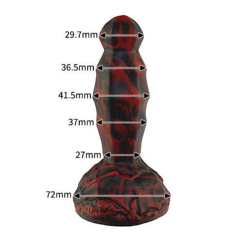 Tomax - Dark Dragon Slim Evil Fantasy Silicone Suction Cup Dildo (Red) Durio.sg