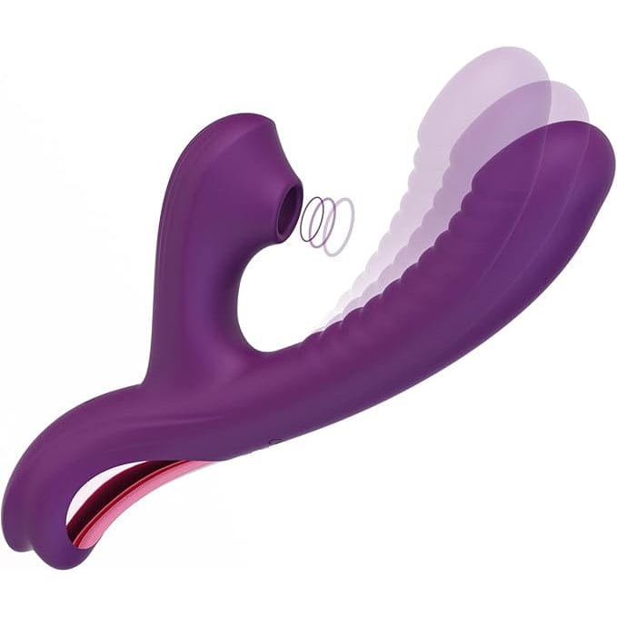Tracy's Dog - BetaCome-Hither Rabbit Sucking Vibrator Clitoral Air Stimulator (Purple) TRD1030 Durio.sg
