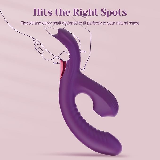Tracy's Dog - BetaCome-Hither Rabbit Sucking Vibrator Clitoral Air Stimulator (Purple) TRD1030 Durio.sg