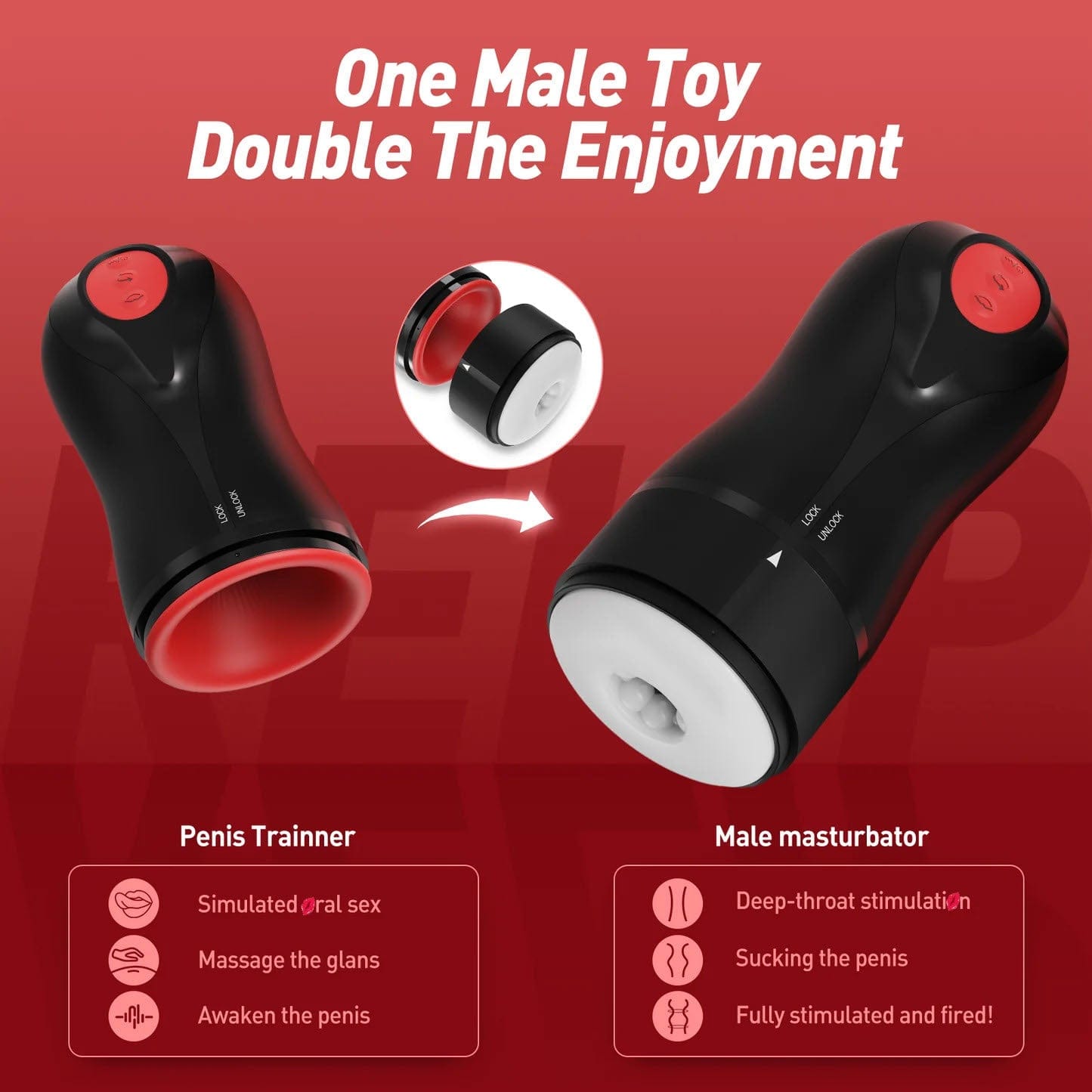 Tracy's Dog - Relip Swirling & Tightening Male Blowjob Masturbator (Black) TRD1035 Durio.sg