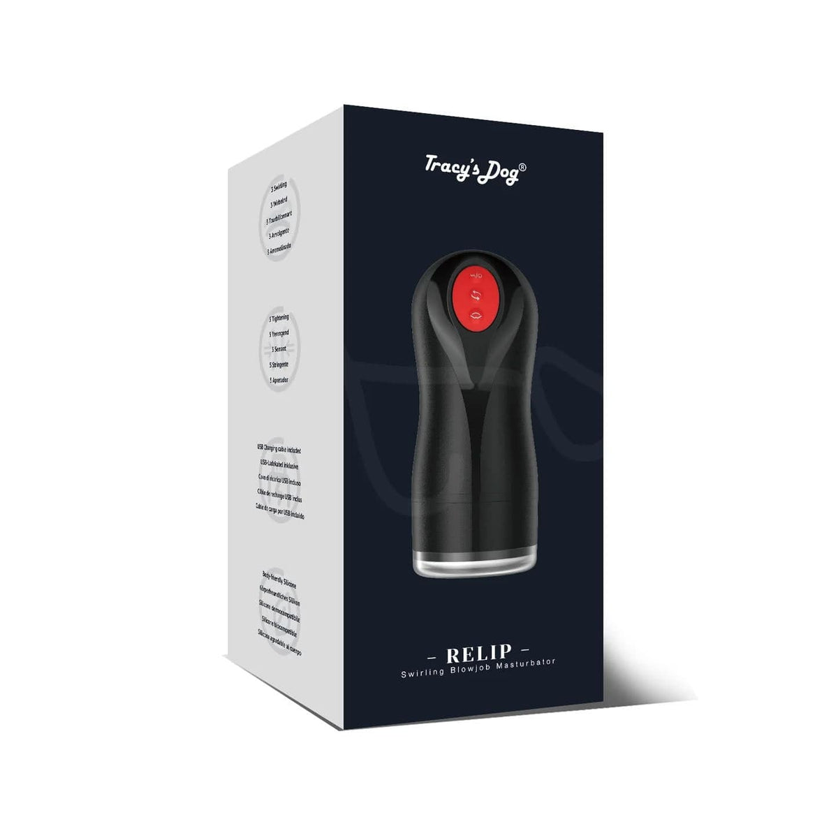 Tracy's Dog - Relip Swirling & Tightening Male Blowjob Masturbator (Black) TRD1035 Durio.sg
