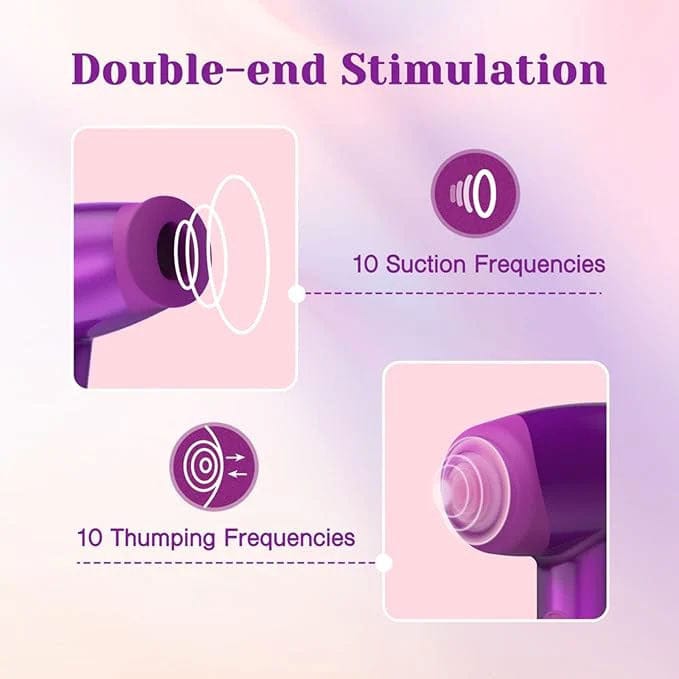 Tracy's Dog - Sens Air Clitoral Stimulator Sucking Thumping Vibrator (Purple) TRD1038 Durio.sg
