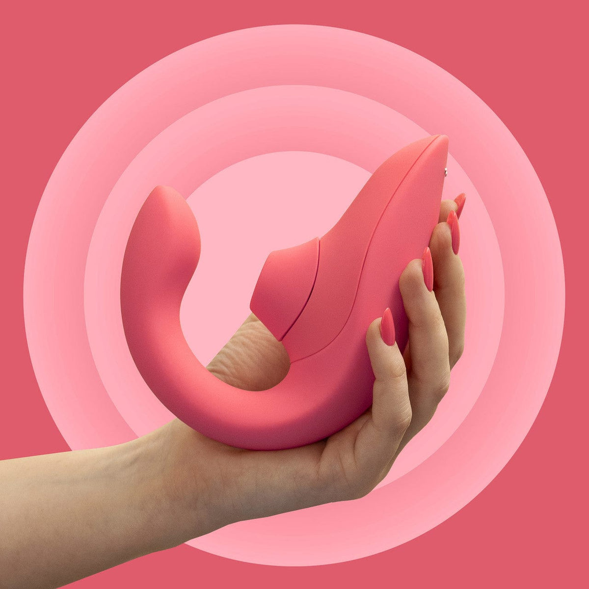 Womanizer - Blend The Original Clitoral Clit Stimulator with G Spot Dildo CherryAffairs