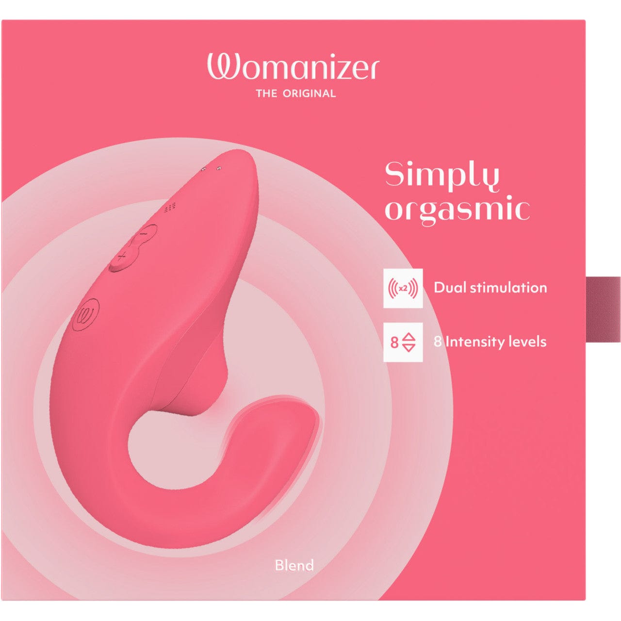 Womanizer - Blend The Original Clitoral Clit Stimulator with G Spot Dildo CherryAffairs