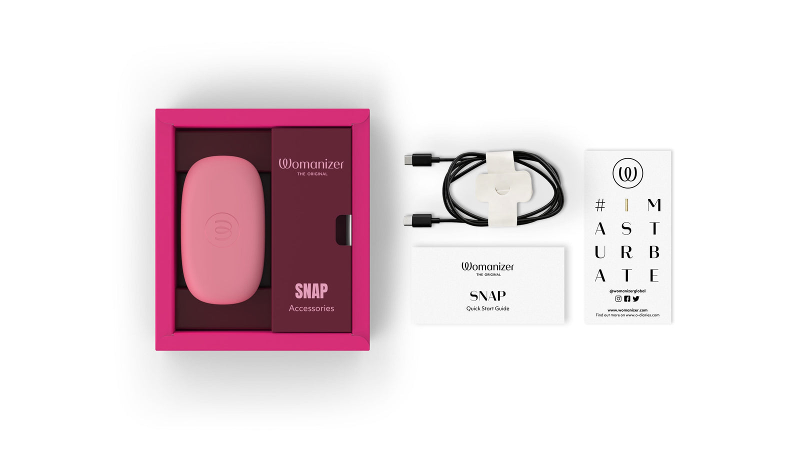 Womanizer - Snap Portable Clitoral Air Stimulator (Crushed Berry) WM1096 Durio.sg