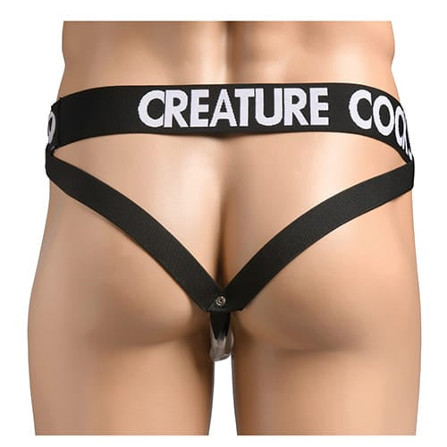 XR - Creature Cocks Snow Wolf Hollow Strap On with Harness (Clear) XR1098 Durio.sg