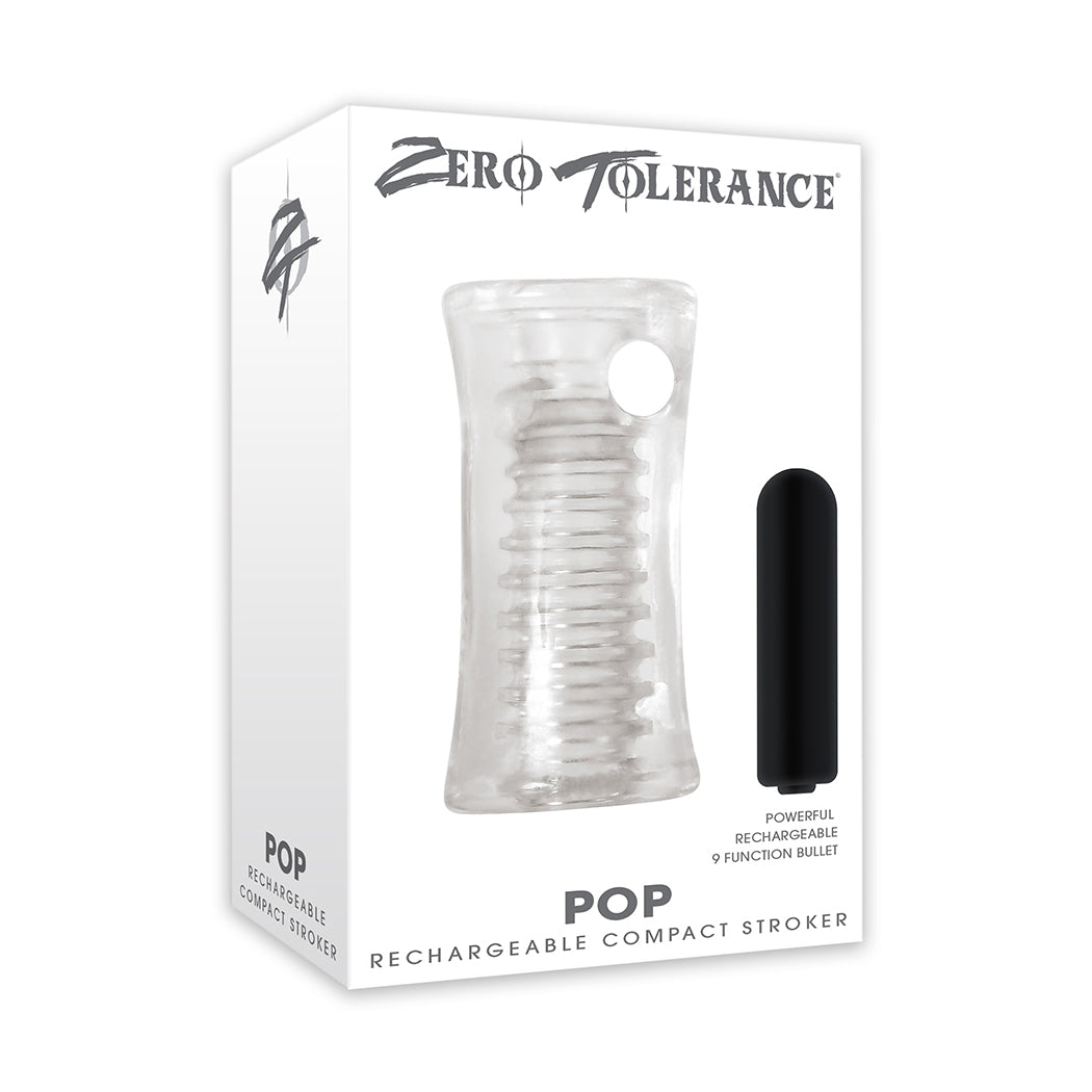 Zero Tolerance - สโตรกเกอร์แบบนุ่มแบบชาร์จได้ขนาดกะทัดรัดแบบป๊อป (สีขาว)