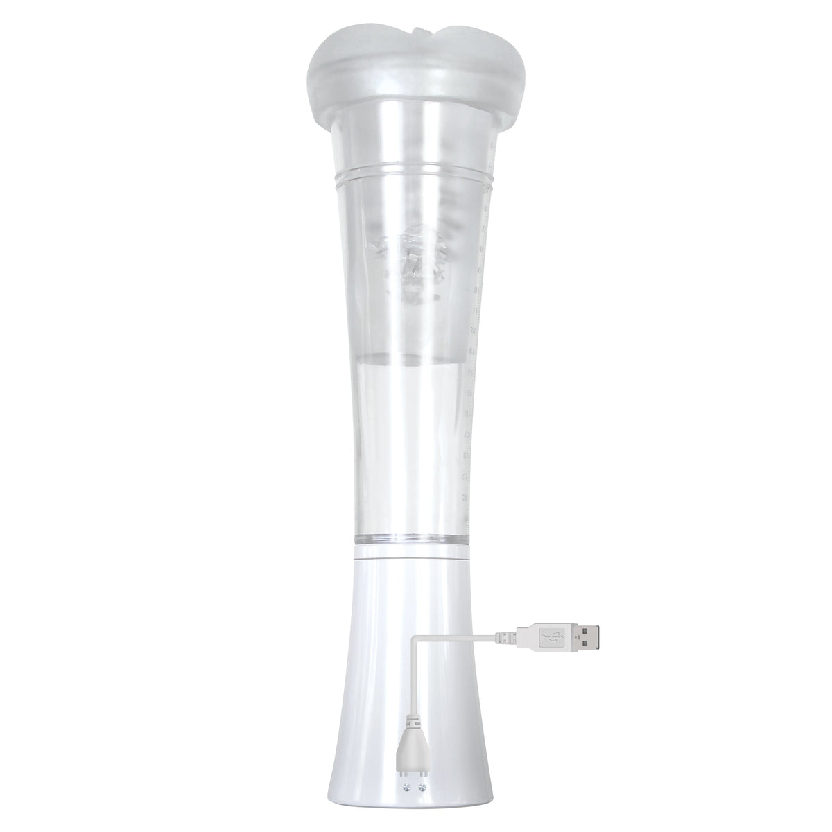 Zero Tolerance - ดูดสูญญากาศแบบชาร์จไฟได้ดีปั๊มอวัยวะเพศชายผู้สำเร็จความใคร่ด้วยตนเองแบบสั่น (สีขาว)