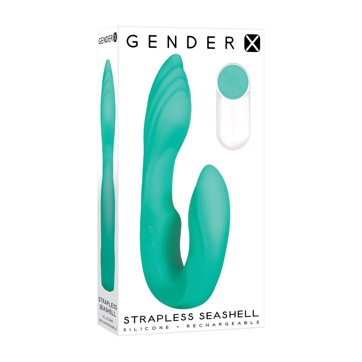 Evolved - สายรัดซิลิโคนเปลือกหอยไม่มีสายหนัง Gender X แบบชาร์จได้ (สีเขียว)