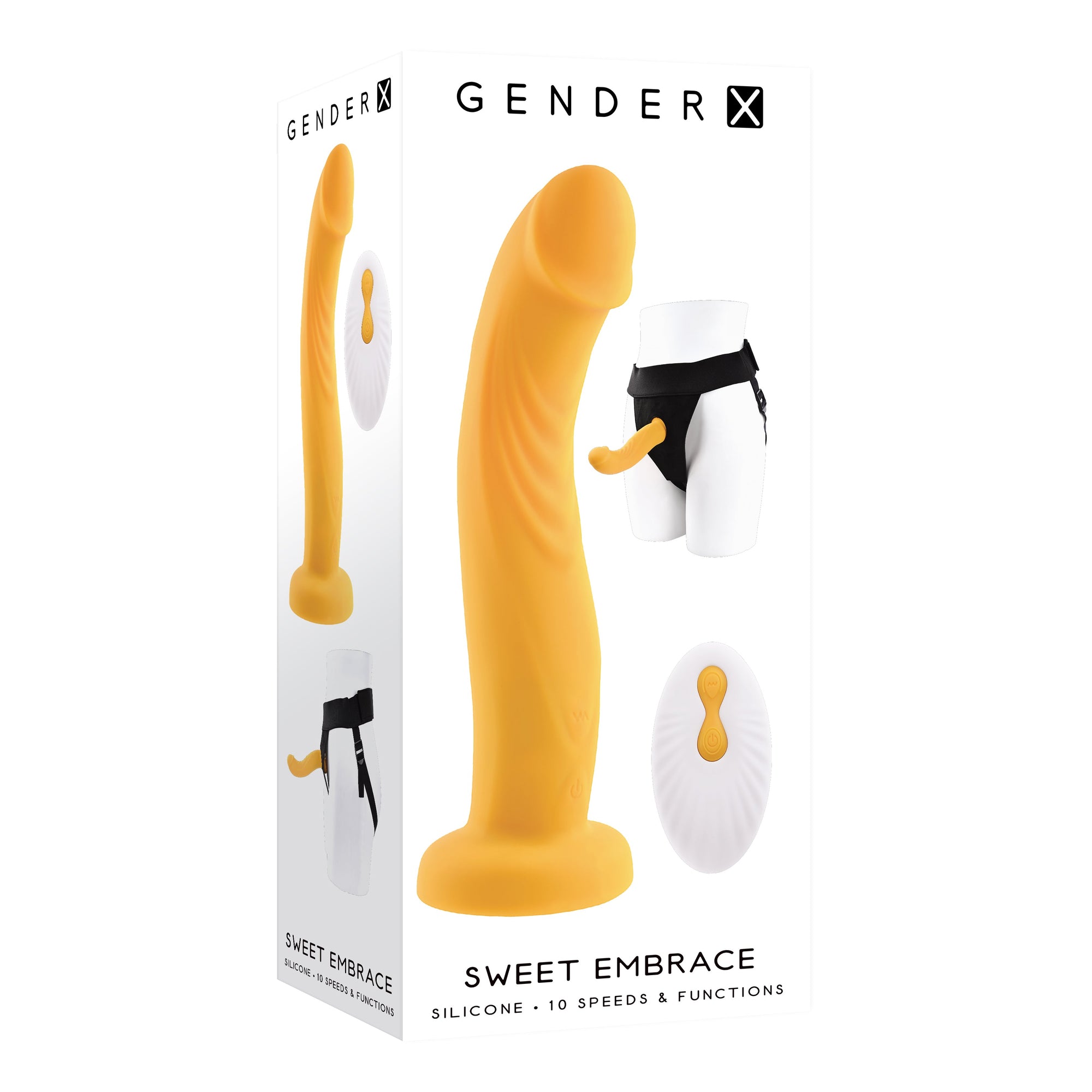 Evolved - Gender X Sweet Embrace Remote Vibrating Strap On (Beige)