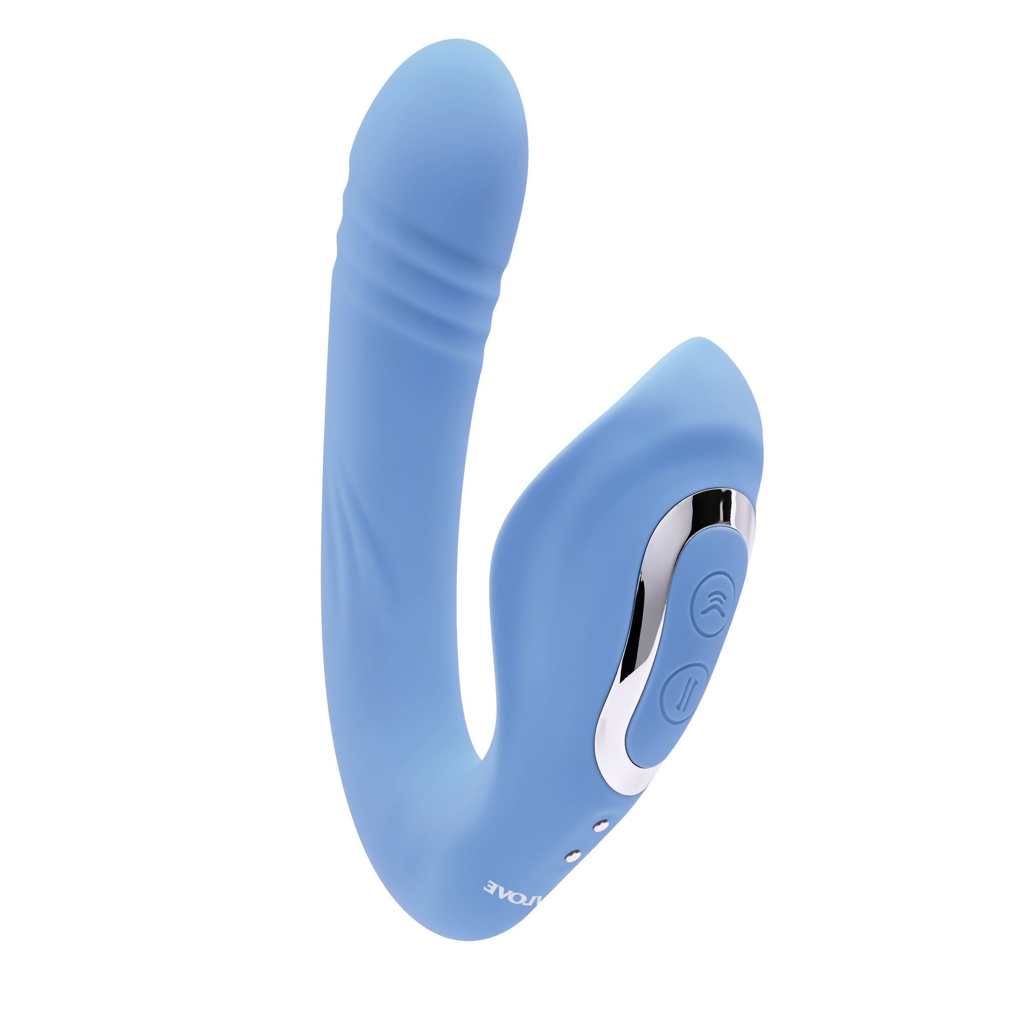 Evolved - Tap and Thrust Curved Vibrator (Blue)