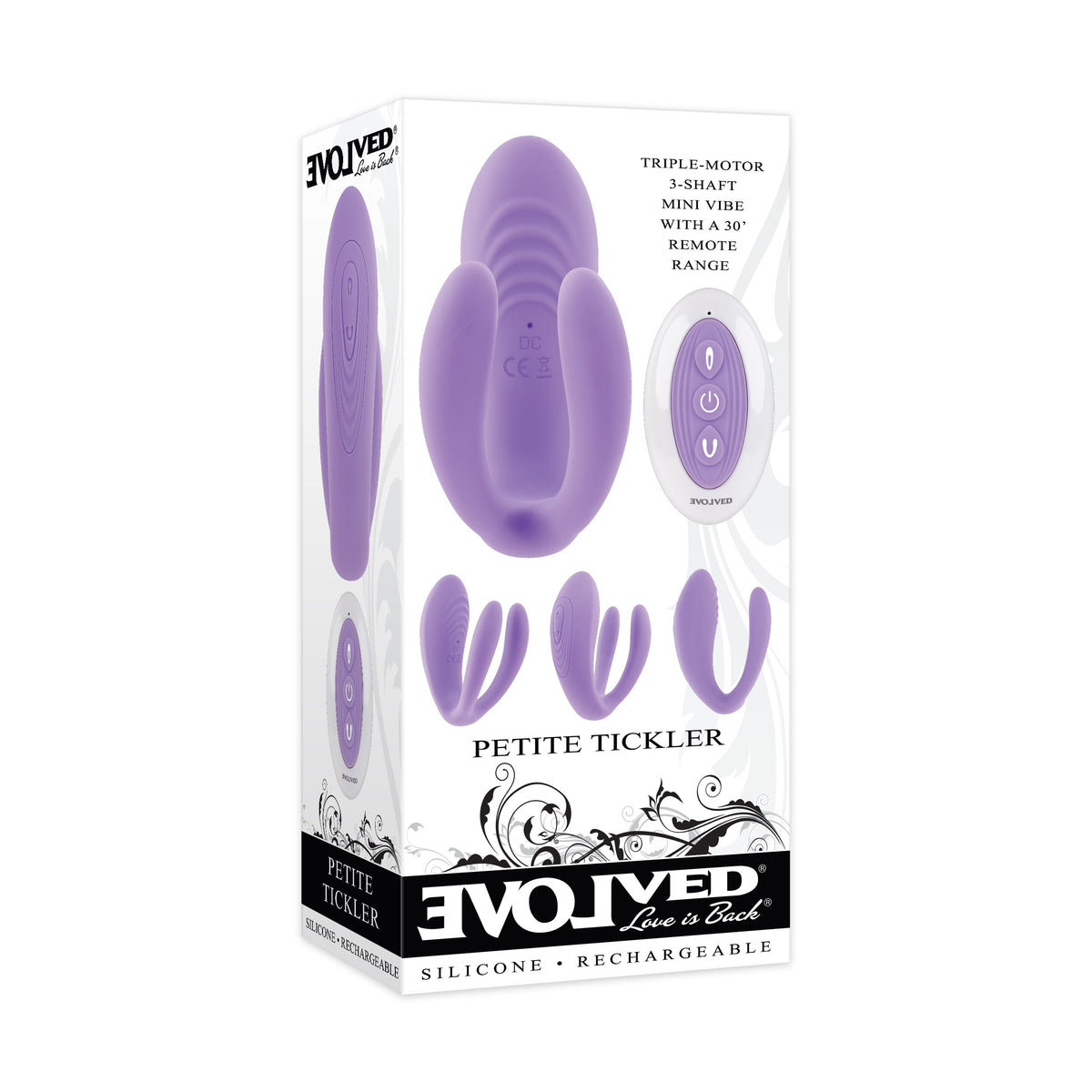 Evolved - Petite Tickler 遥控三电机迷你 Vibe（紫色）