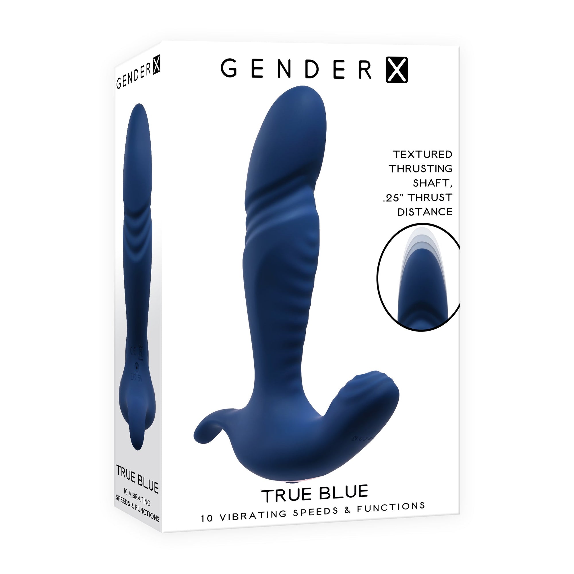 Evolved - Gender X True Blue Thrusting Prostate Massager (Blue)