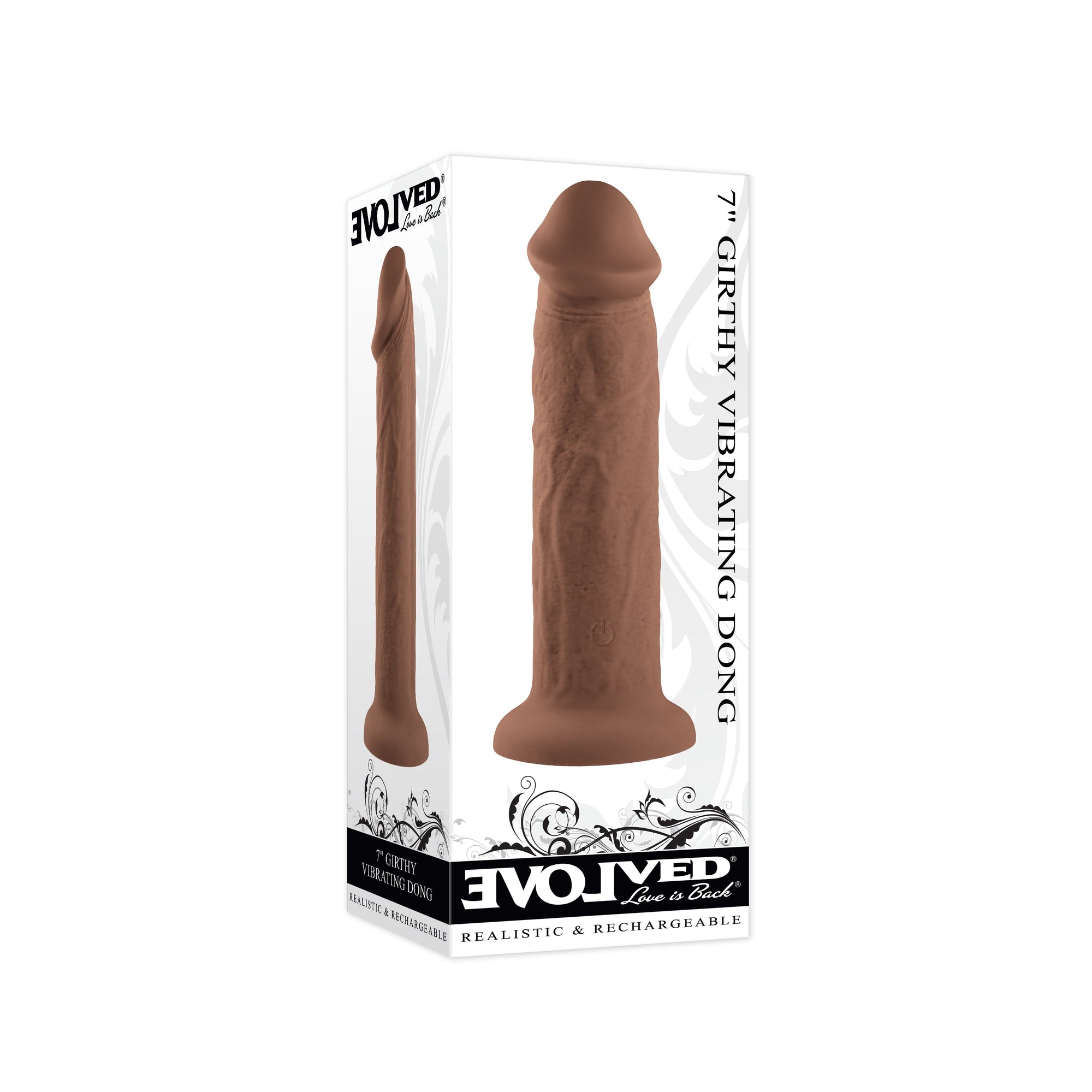 Evolved - Girthy Vibrating Realistic Dong 7"