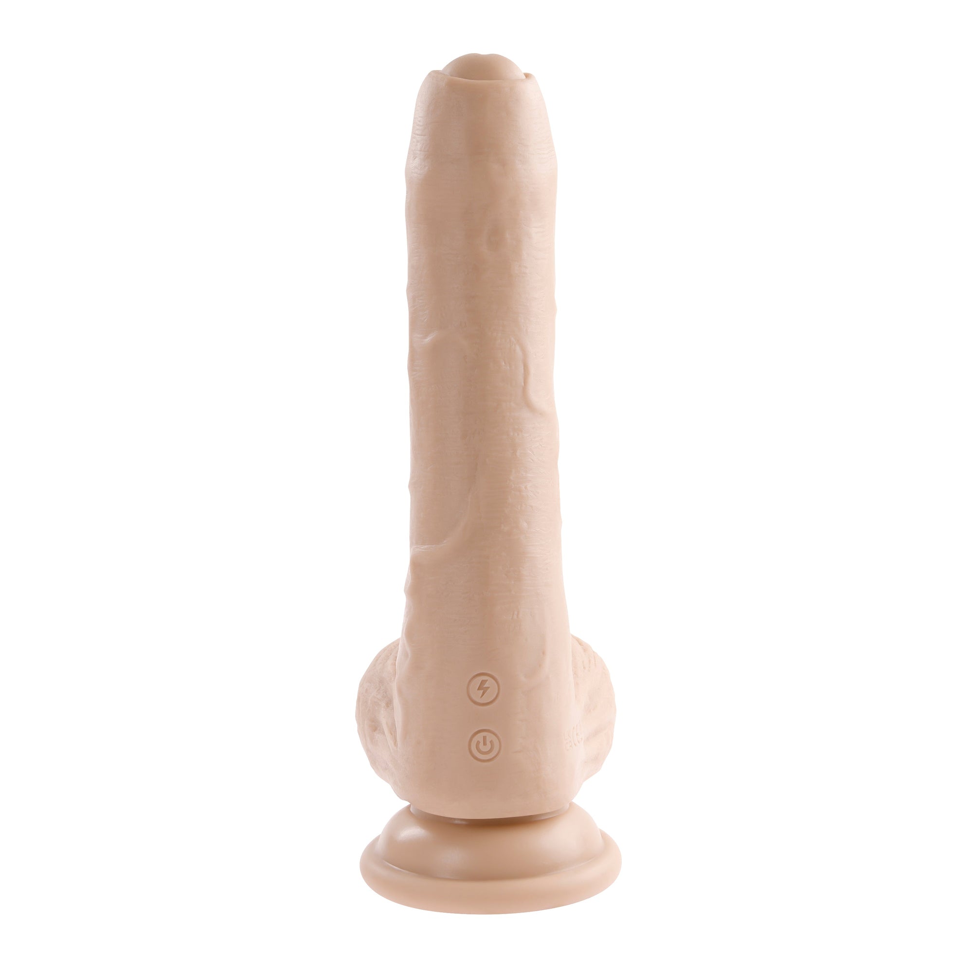 Evolved - Peek A Boo Uncircumcised Realistic Vibrating Dildo 8"