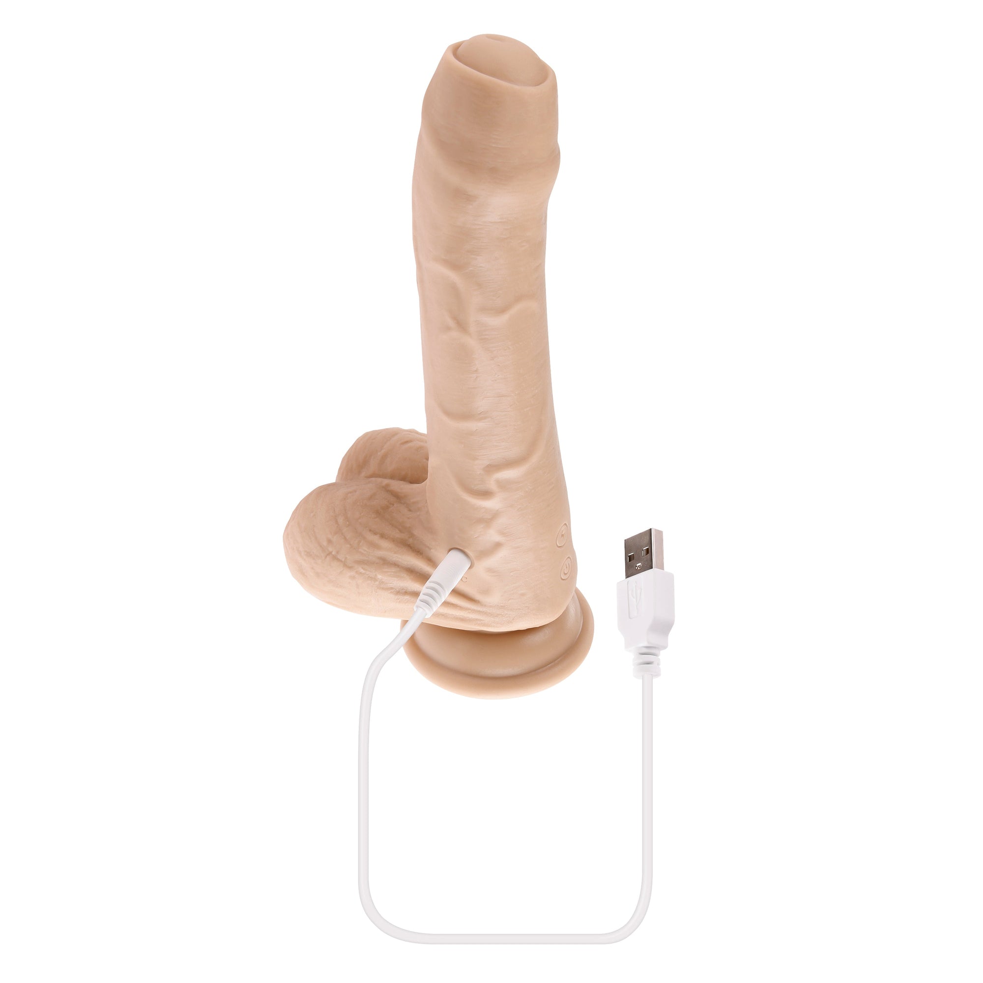 วิวัฒนาการ - Peek A Boo Uncircumcised Dildo สั่นสมจริง 8"