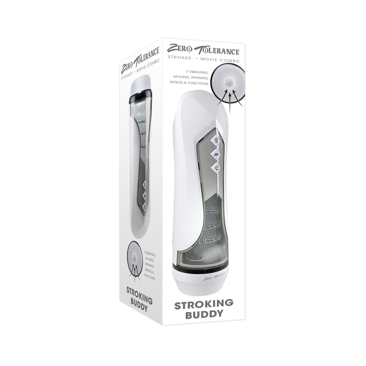 Zero Tolerance - อุปกรณ์ช่วยตัวเองแบบสั่น Buddy Stroking Buddy (สีขาว)