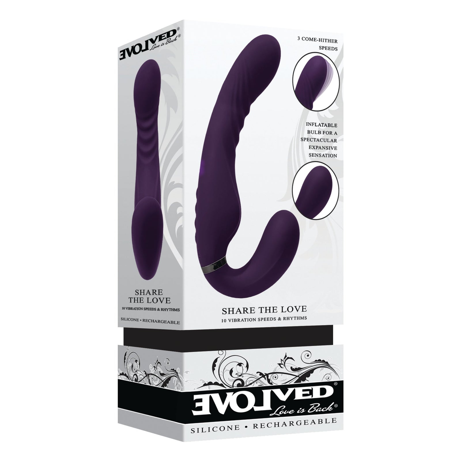 Evolved - Share The Love Strapless Strap On (สีม่วง)