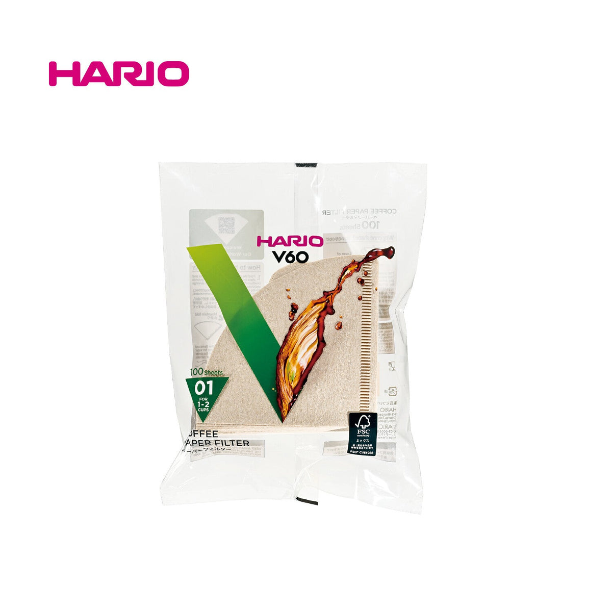 Hario - V60 Coffee Paper Filter 100 pieces