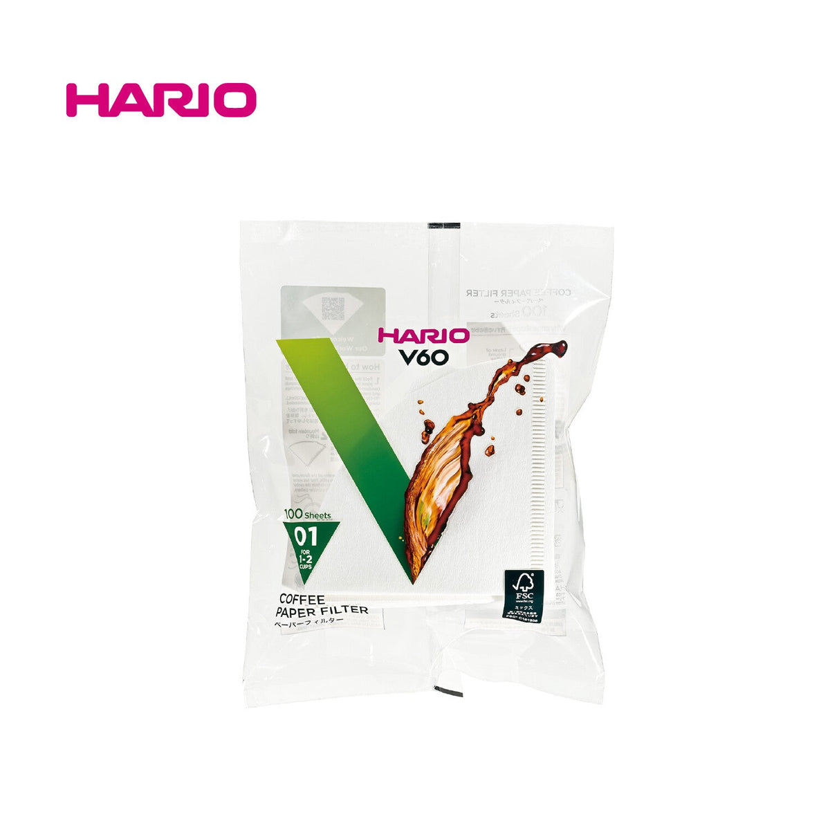 Hario - V60 Coffee Paper Filter 100 pieces