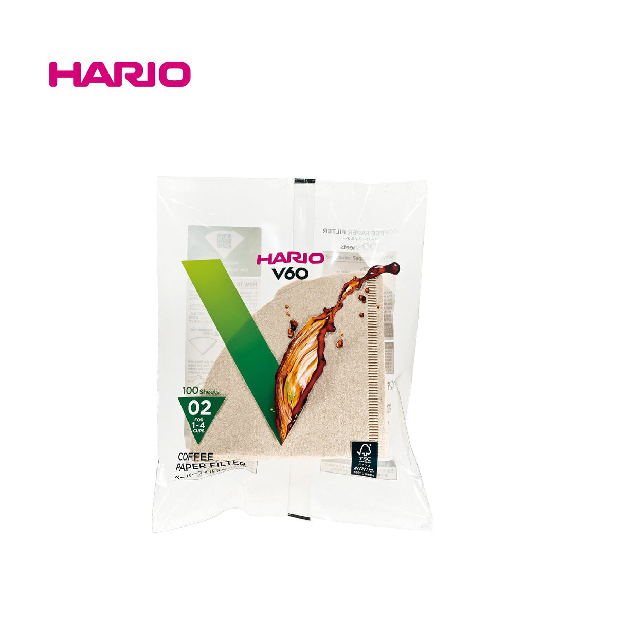 Hario - V60 Coffee Paper Filter 100 pieces