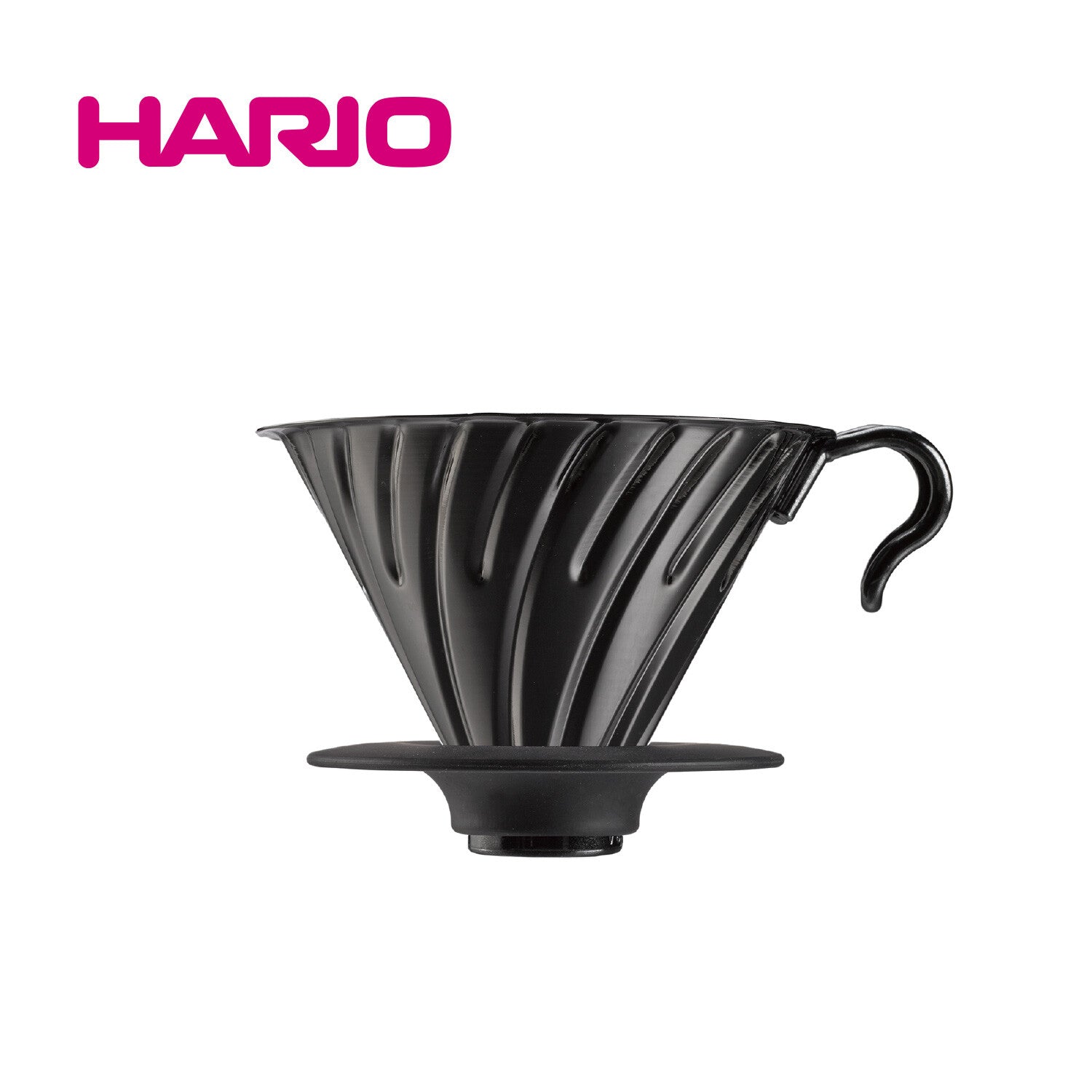 Hario - V60 金属咖啡滴头，适合 1 至 4 杯（哑光黑色）