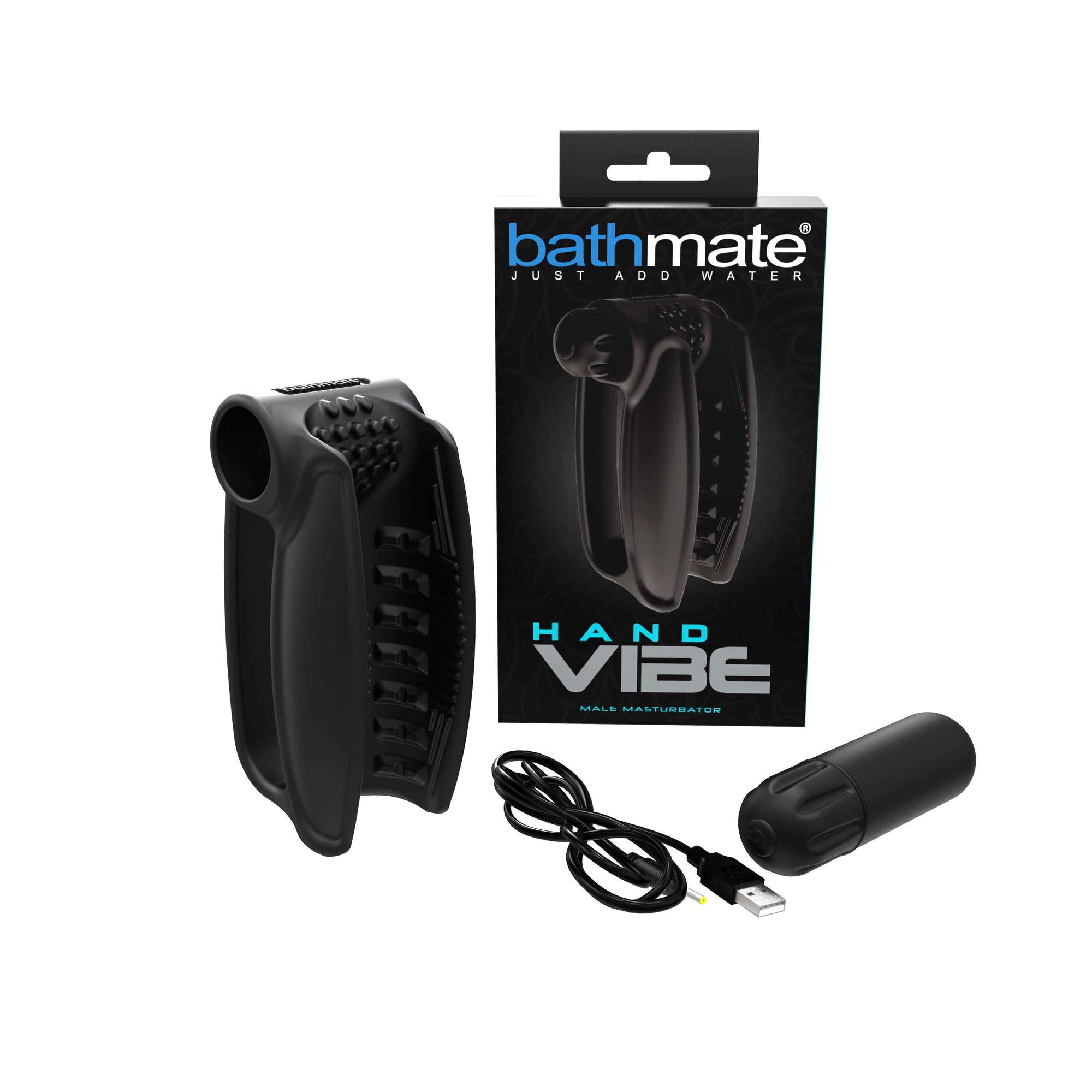Bathmate - Hand Vibe Male Stroker Masturbator (Black) BM1090 CherryAffairs