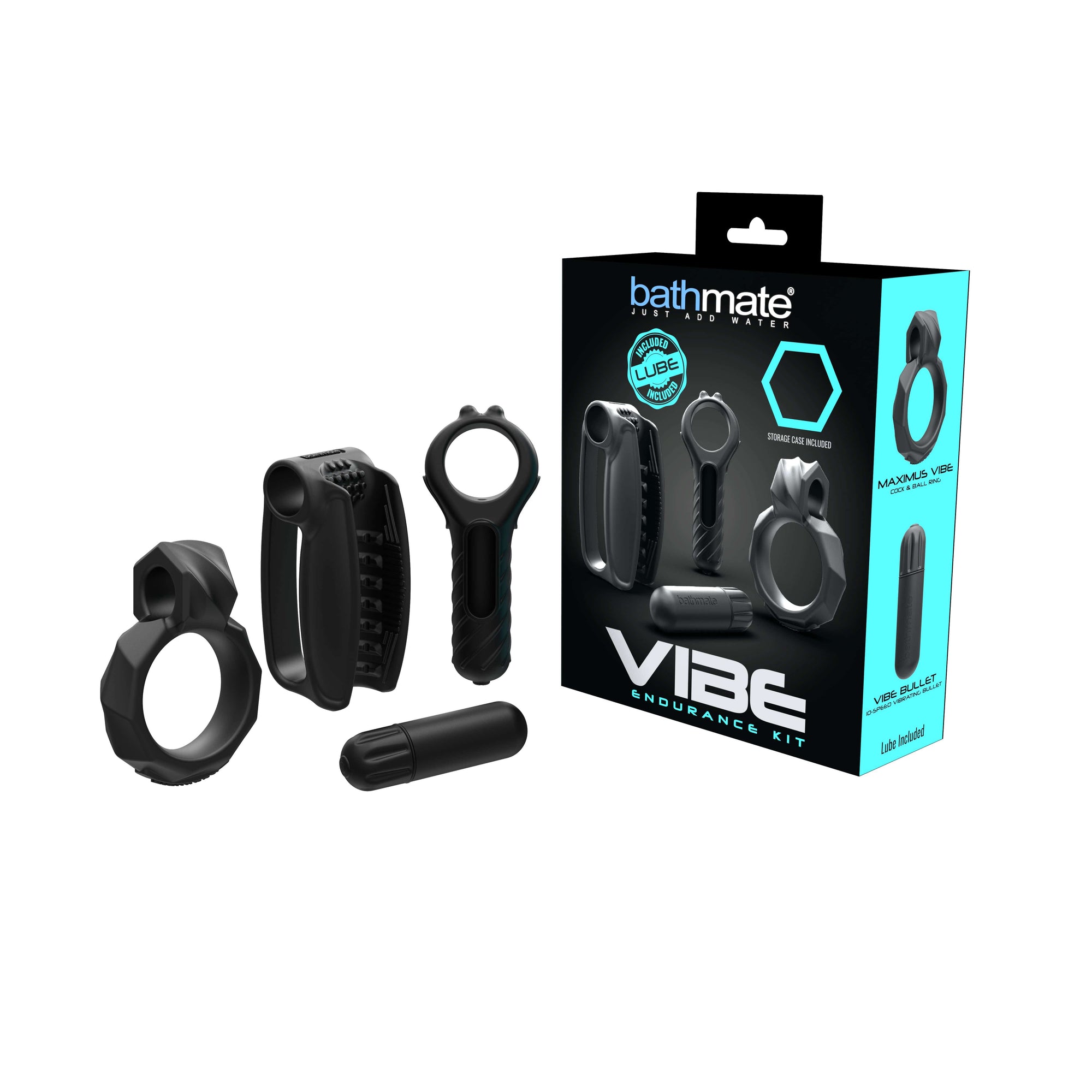Bathmate - Vibe Endurance Masturbator Kit (Black) BM1089 CherryAffairs