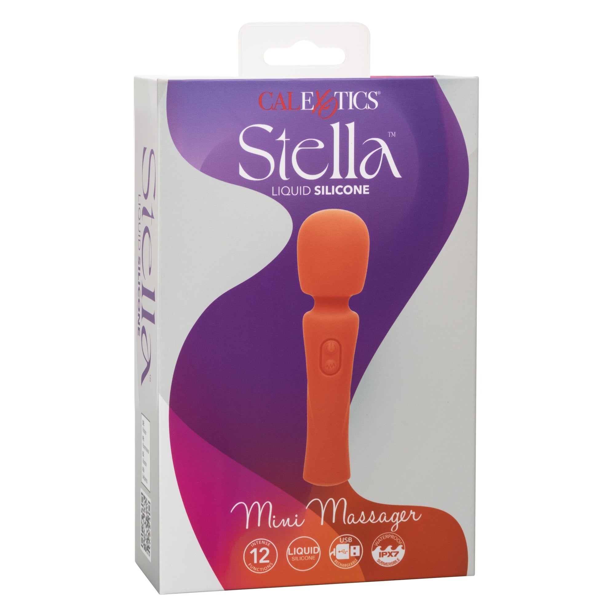 California Exotics - Stella Liquid Silicone Mini Wand Massager (Orange) CE2018 CherryAffairs